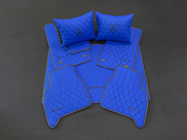 Blue AMG Floor Mats for Mercedes G Wagon W463A W464 G-Class 2018+